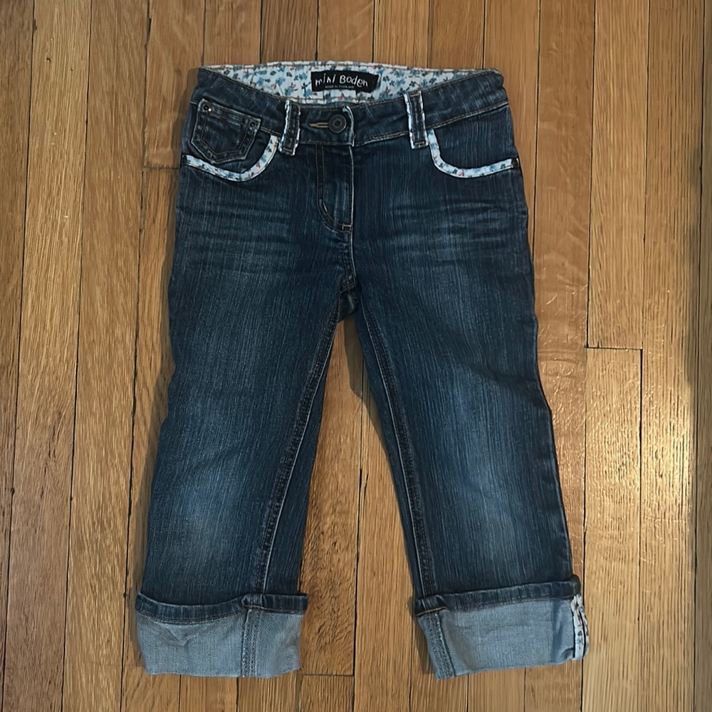 Sz 8 Mini Boden denim capris